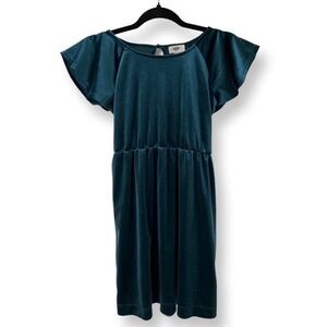 OLD navy teal dress size girls size 8 butterfly sleeves spring easter blue/Green